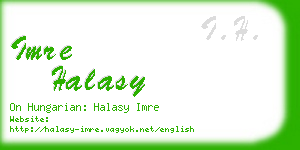 imre halasy business card